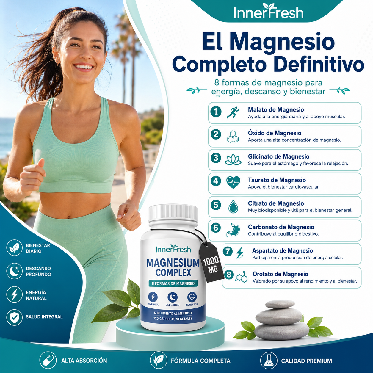 Magnesio Complex · Tu descanso, energía y músculo en una sola cápsula