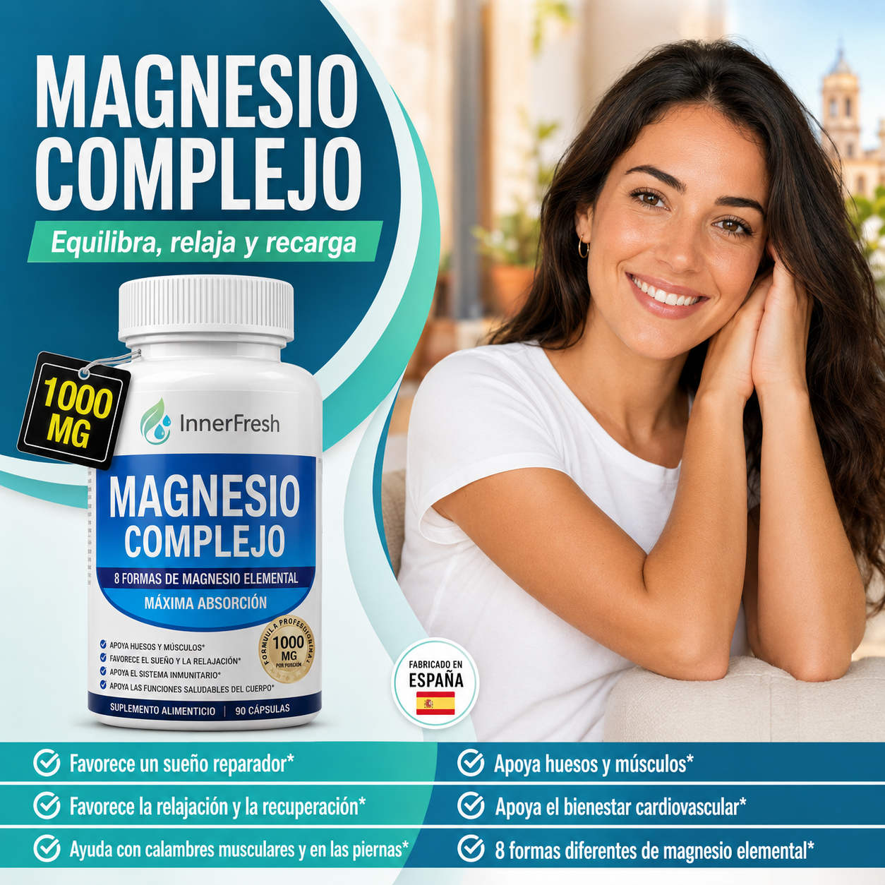 Magnesio Complex · Tu descanso, energía y músculo en una sola cápsula