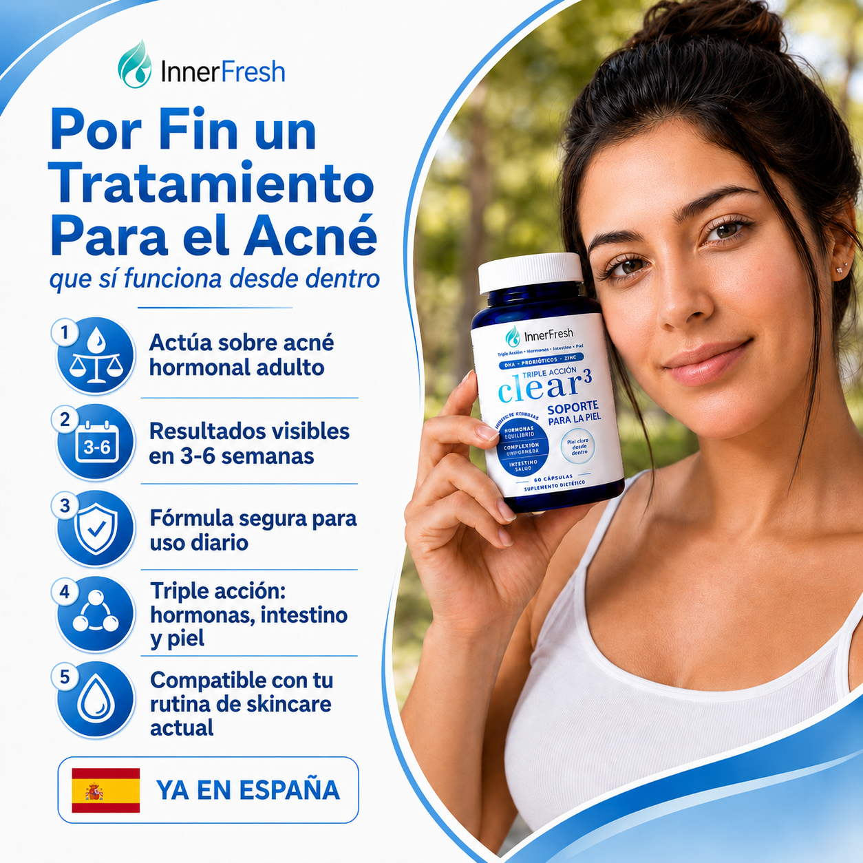 Clear3 -Adiós al Acné Hormonal
