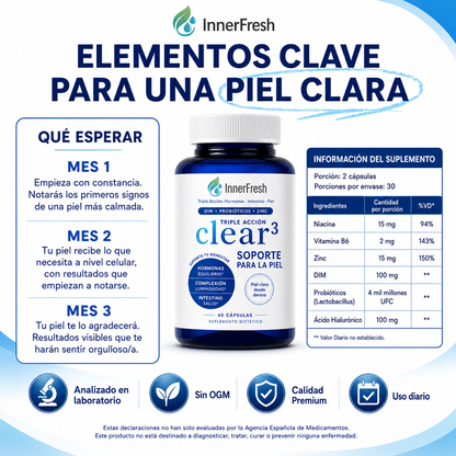 Clear3 -Adiós al Acné Hormonal